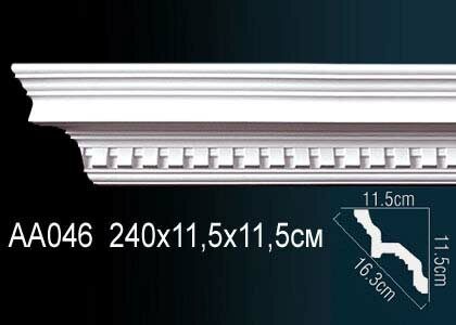 Карниз (плинтус потолочный) Перфект AA046 (240Х11.5Х11,5)