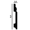 Плинтус  напольный Перфект Плюc P15 (200х9,9х1,4см)